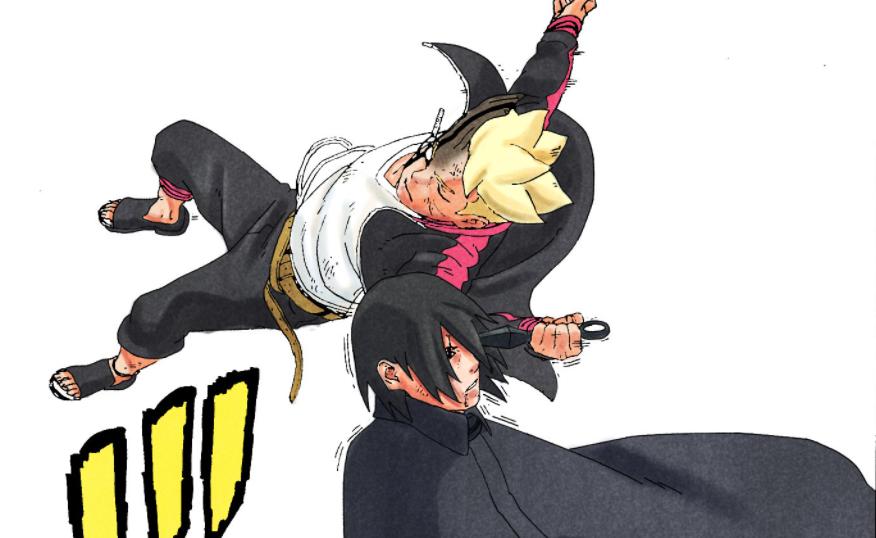 Spoiler Boruto chap 53: Naruto sống, Isshiki chết. Boruto đâm mù mắt Sasuke!