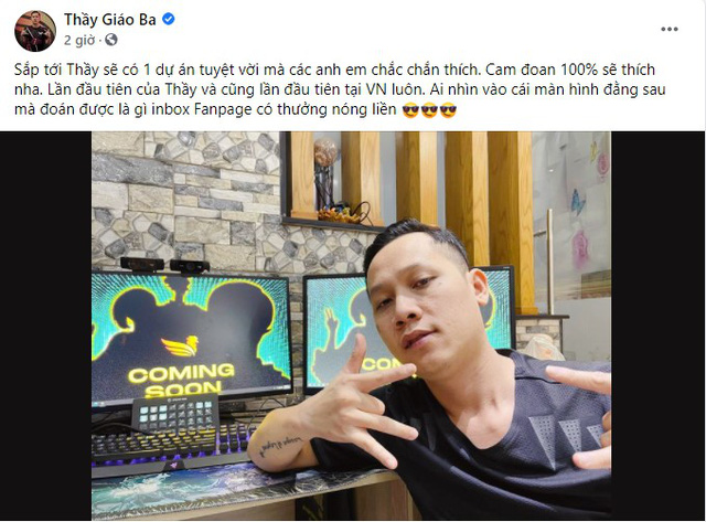 Thầy Giáo Ba bất ngờ hé lộ một dự án bom tấn đang được ấp ủ, cộng đồng dự đoán đây là dự án "cứu Sena" lần nữa