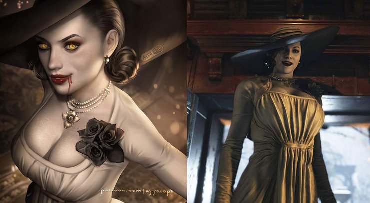 Resident Evil 8: Lady Dimitrescu làm tăng nhiệt độ với vẻ đẹp nóng bỏng của mình