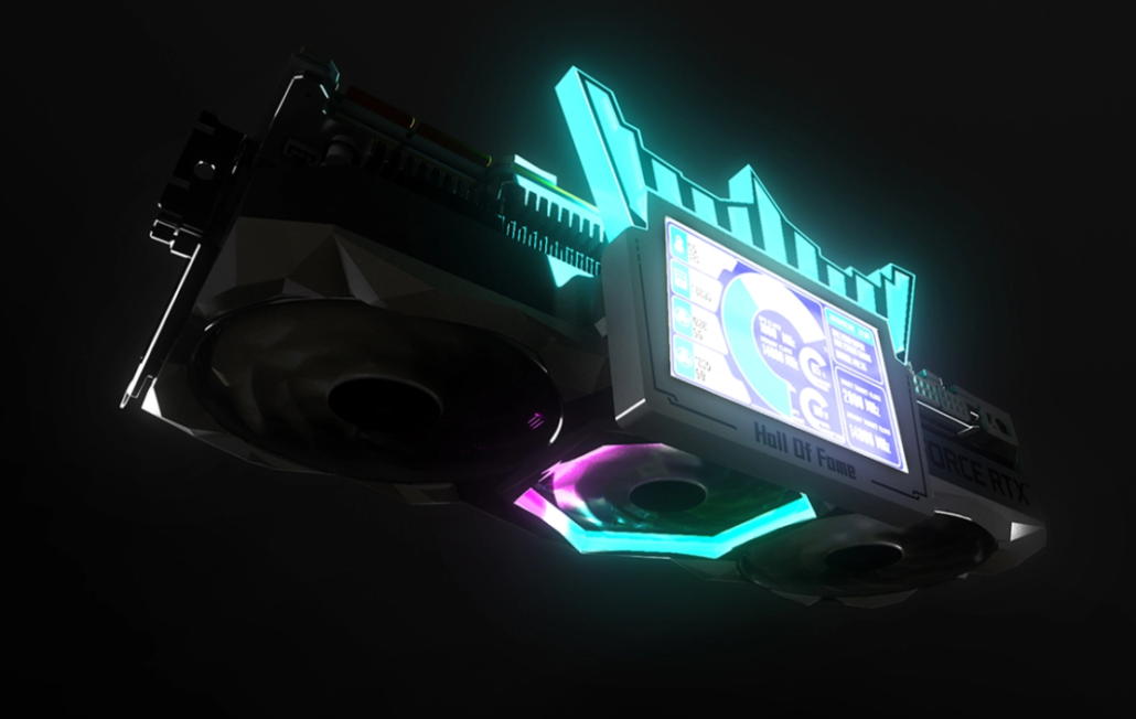 GALAX ra mắt GeForce RTX 3090 HOF, màn hình LCD 4,3 inch, ép xung lên 3.015 GHz trên LN2
