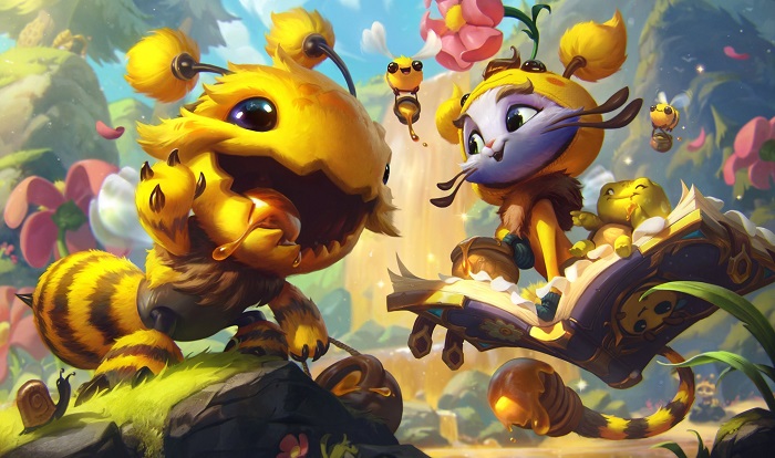 Hoãn đợt ra mắt skin mới nhất, Riot Games hé lộ 3 bộ Ong Mật hài hước cho Kog'maw, Yuumi và Malzahar