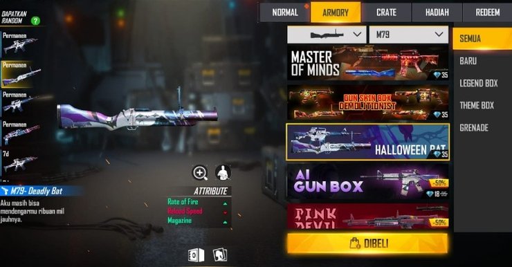 Top 5 skin M79 đẹp nhất trong Free Fire