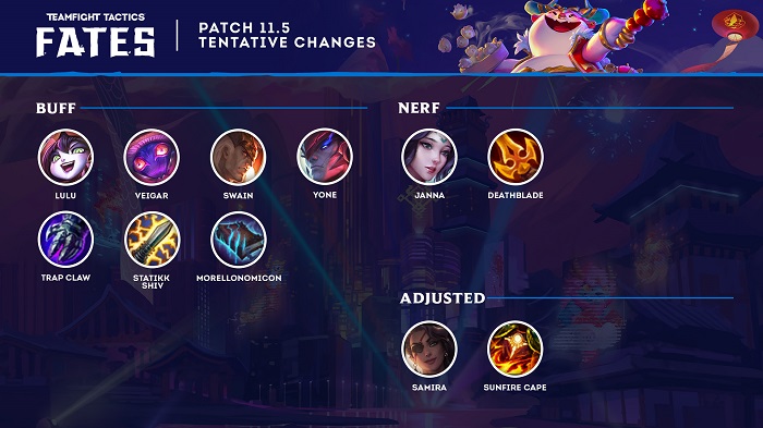 Đấu Trường Chân Lý: Chi tiết bản cập nhật 11.5 - Buff lớn cho Veigar, Yone và Swain 