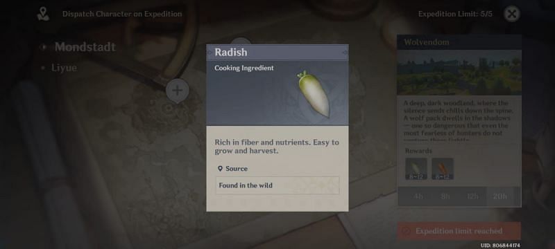 Genshin Impact: Những địa điểm xuất hiện Củ cải trong game