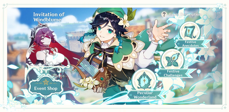 Hướng dẫn cách thực hiện sự kiện Lời Mời Của Hoa Gió trong phiên bản 1.4 của Genshin Impact