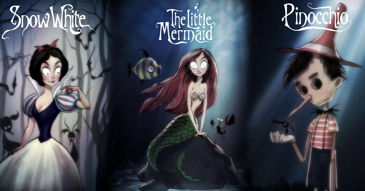 Loạt poster phim Disney được làm lại theo phong cách kinh dị đầy ám ảnh