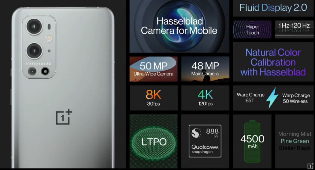 OnePlus 9 và OnePlus 9 Pro ra mắt: Trang bị Snapdragon 888, Camera Hasselblad, Màn hình 120Hz, v.v.
