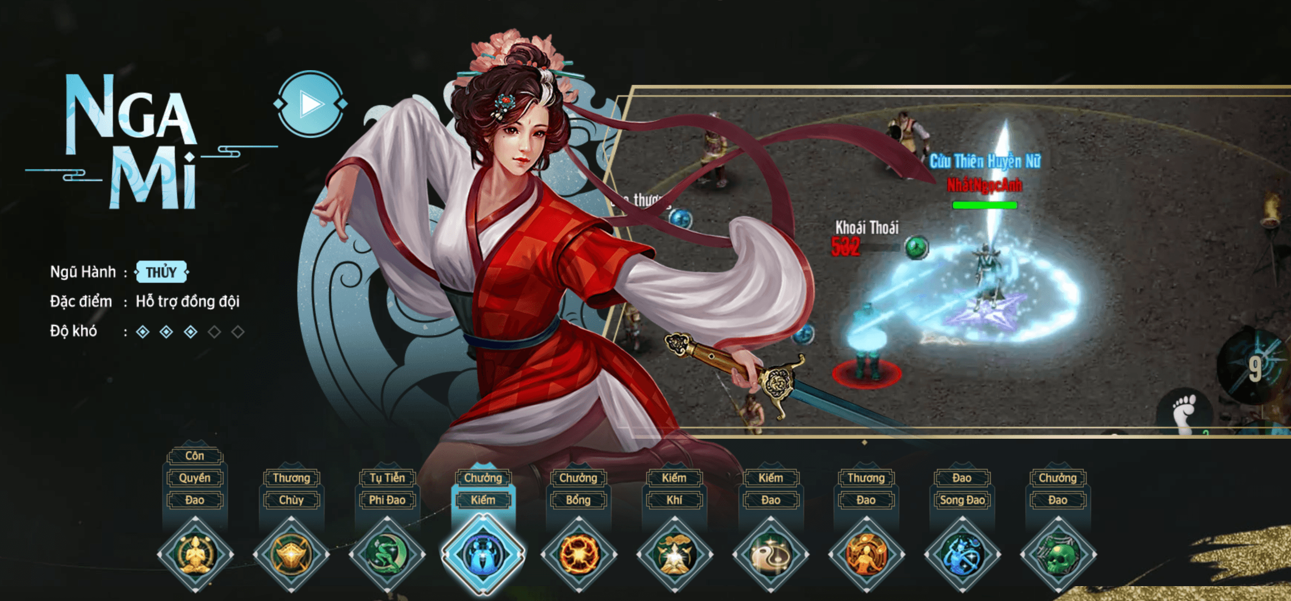 VLTK 1 Mobile : Hướng dẫn Nga Mi - Môn phái cực mạnh dành cho F2P