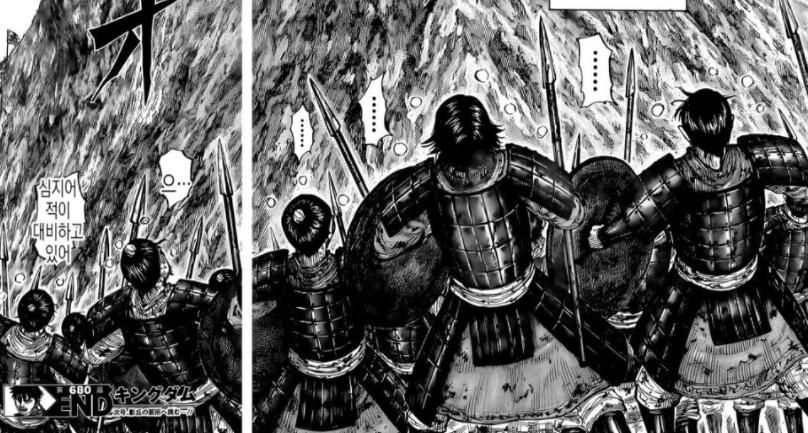 Spoiler Kingdom chap 680: Chiến thuật của Hoàn Kỵ - Phi Tín Quân dừng bước vì [SPOILER]