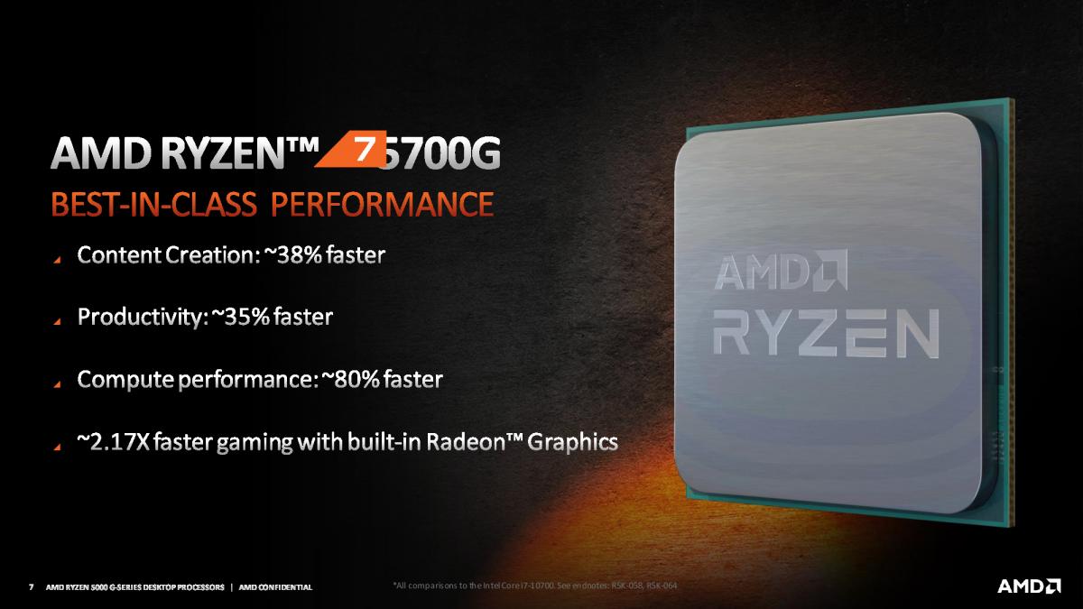 AMD công bố APU Ryzen 7 5700G & Ryzen 5 5600G 'Cezanne' cho phân khúc DIY, ra mắt vào ngày 5/8/2021