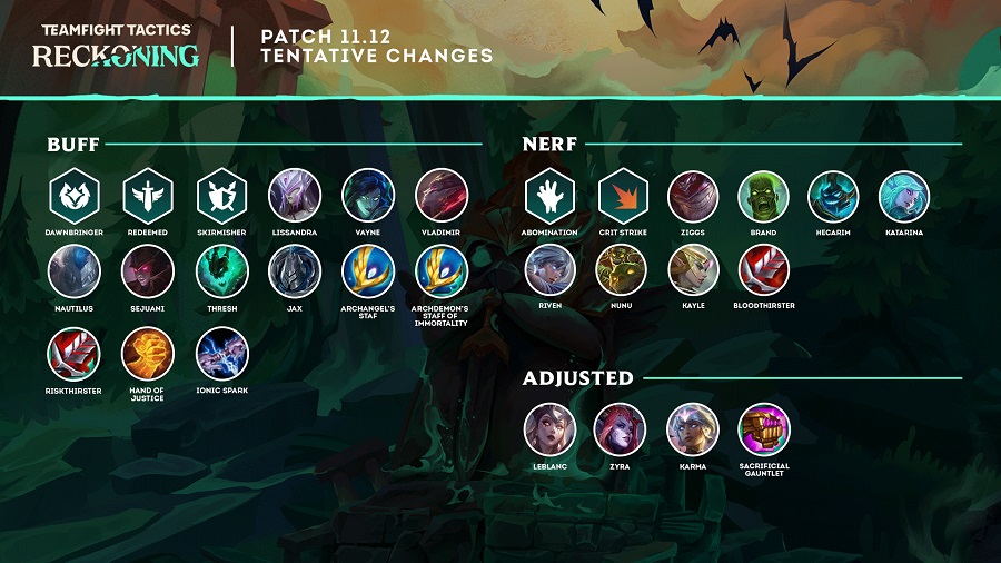 DTCL: Chi tiết bản cập nhật 11.12 - Cải tiến Kho trang bị và ra mắt các mốc Hệ Tộc đa dạng hơn