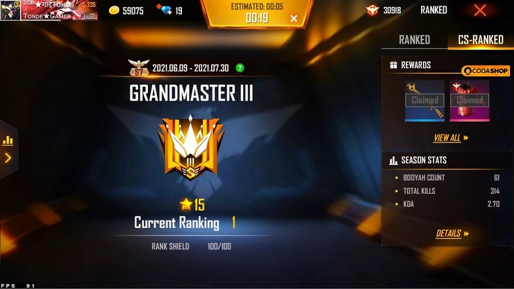 Làm thế nào để đạt được Grandmaster trong Free Fire Clash Squad Rank?