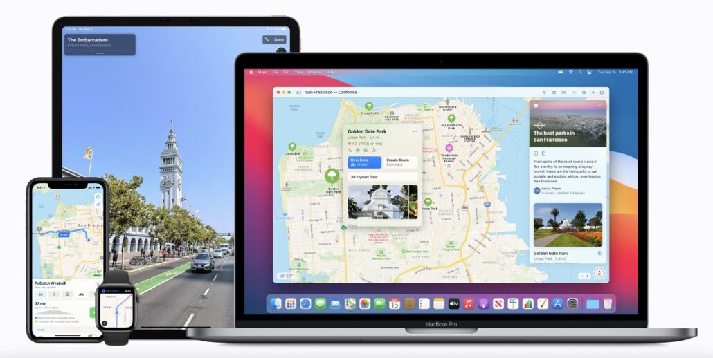 Apple Maps trong iOS 15 sẽ cảnh báo người dùng về thời tiết và tai nạn khi trên lộ trình khi lái xe