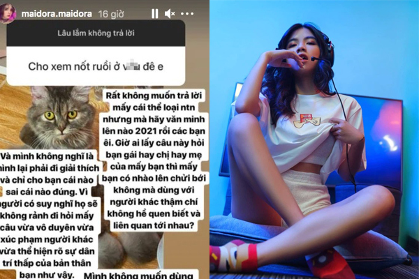 Bị yêu cầu làm việc nhạy cảm, cô nàng Mai Dora không ngần ngại đáp trả mạnh mẽ