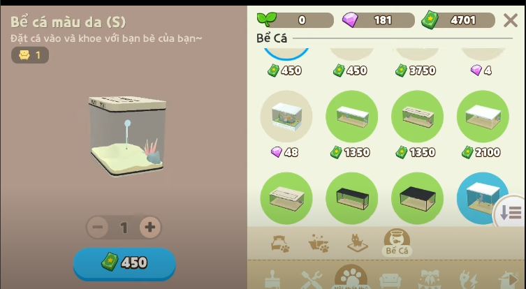 Hướng dẫn cách đặt bể cá trong nhà khi tham gia Play Together