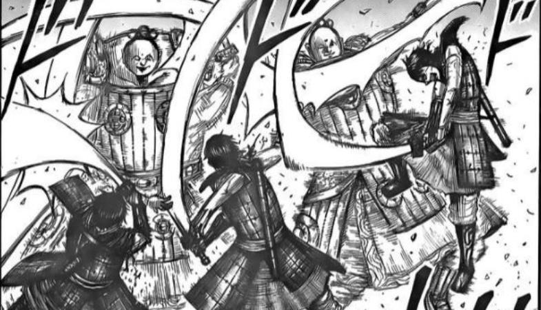 Spoiler Kingdom chap 689: Lý Tín quay lại dùng đao hòng chém chết Nhạc Bạch Công