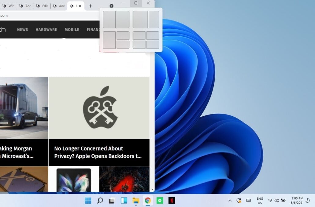 Cách tắt hoặc bật tính năng Snap Layouts trên Windows 11