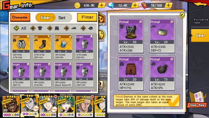 One Punch Man: The Strongest - Hướng dẫn Tăng chỉ số Thuộc tính Trang bị quan trọng về Late game