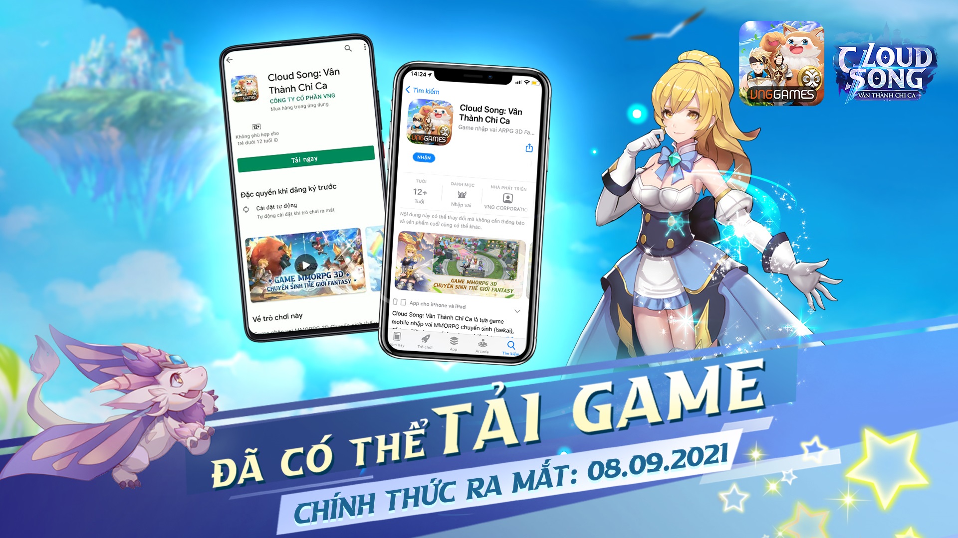 Đã có thể tải và cài đặt trước Cloud Song VNG ngay hôm nay