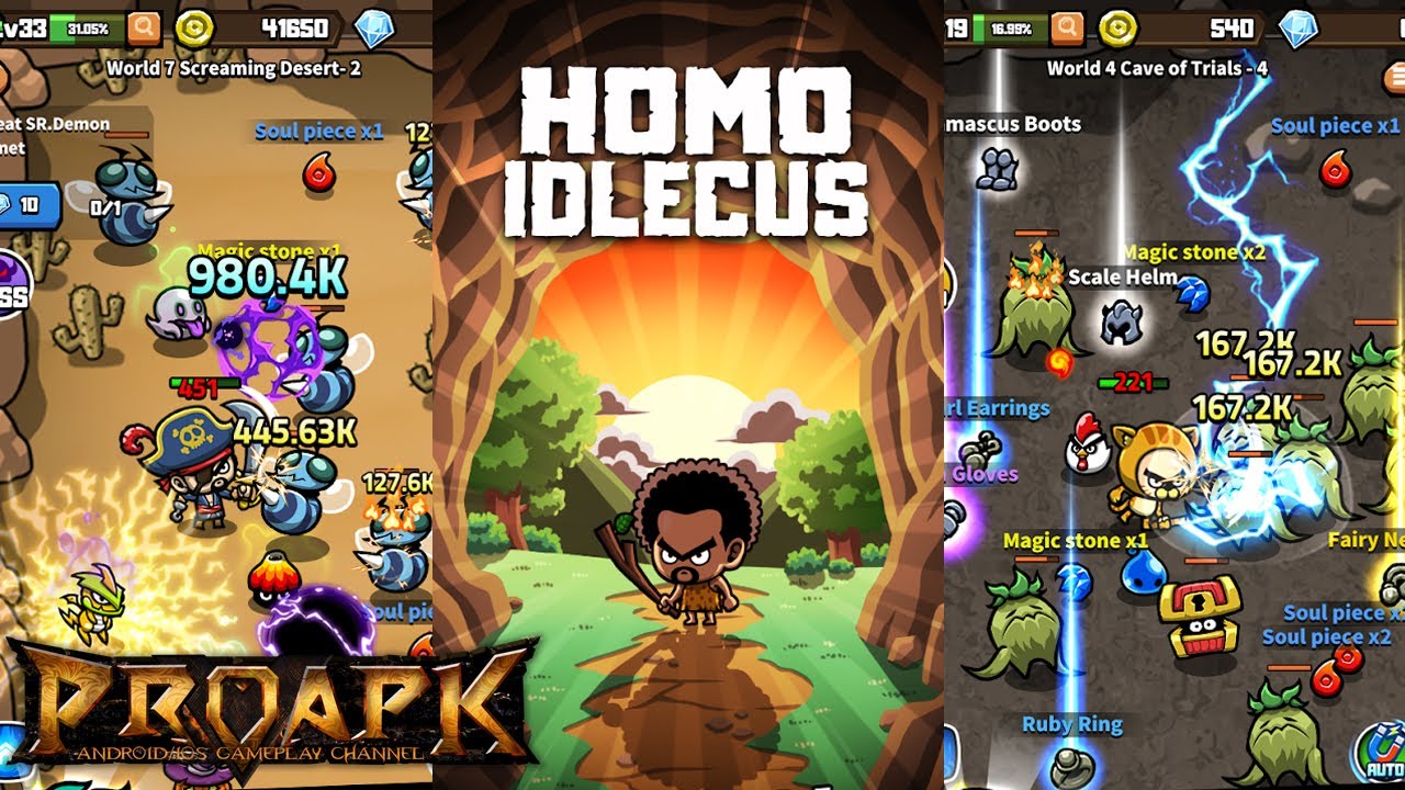 Hóa thân người tiền sử khám phá các hầm ngục cực thú vị trong Homo Idlecus