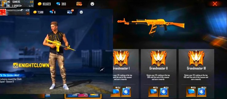 Free Fire Clash Squad Season 9: Cách Nhận Phần thưởng Ranked M4A1 Vàng