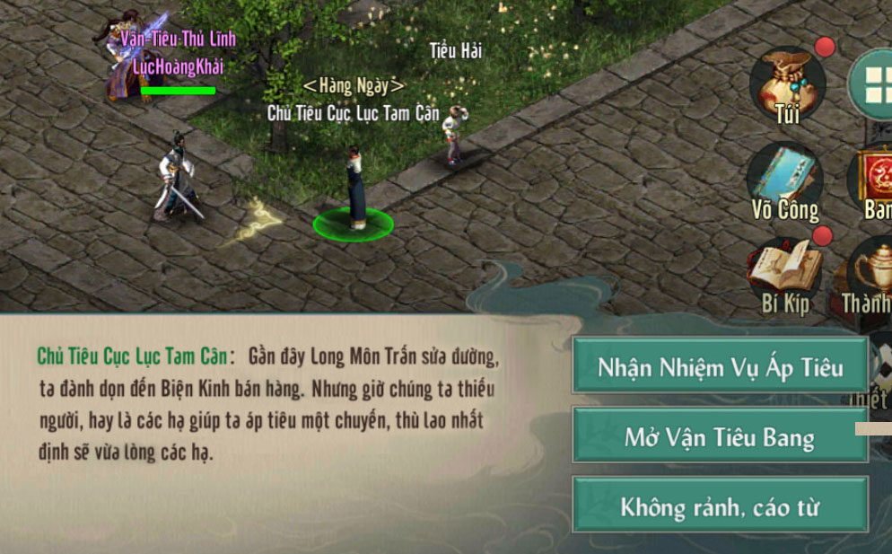 Võ Lâm Truyền Kỳ 1 Mobile: Cùng nhau áp tiêu, lãnh thưởng cực lớn 