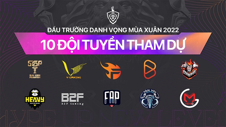 Vòng bảng Đấu trường Danh vọng Mùa xuân 2022 công bố lịch thi đấu lượt đi