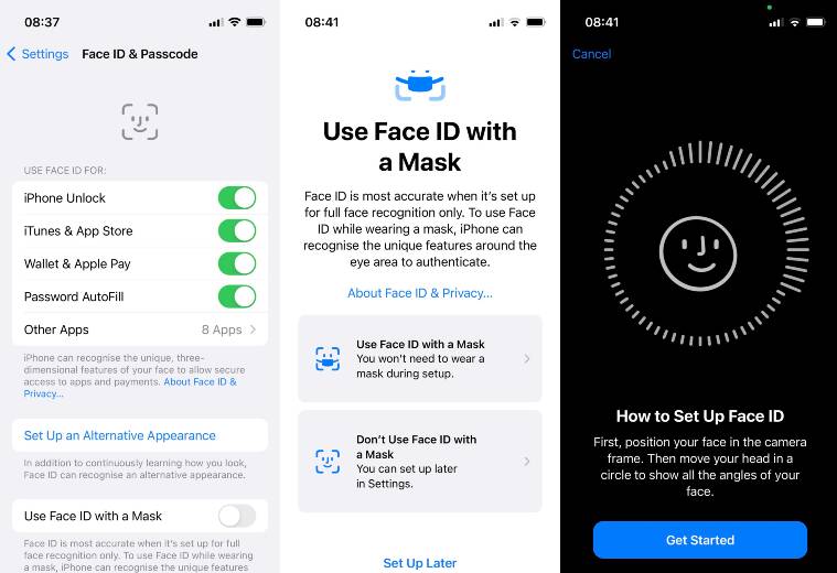 Apple iOS 15.4: Đây là cách sử dụng Face ID để mở khóa iPhone khi đeo khẩu trang