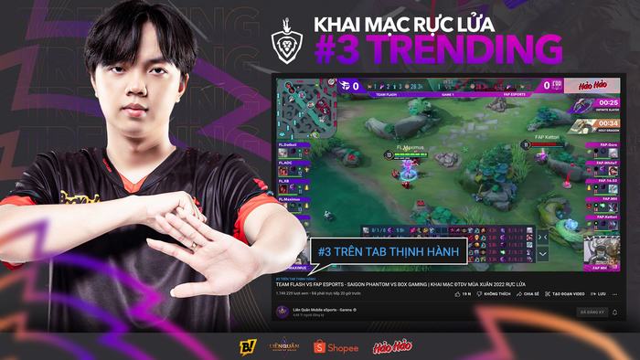 Team Flash và Saigon Phantom "thị uy" sức mạnh từ trận khai mạc Đấu trường Danh vọng Mùa xuân 2022