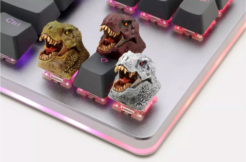 This dinosaur model keycaps will help gamers give up the habit of smashing the keyboard when losing the game