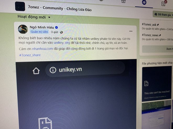 Trang web giả mạo Unikey.vn chính thức bị đóng cửa