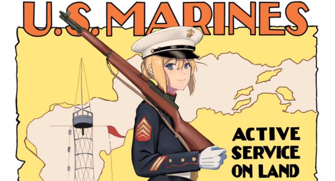 Thủy quân lục chiến Hoa Kỳ sử dụng... waifu Nhật Bản để tuyển lính!
