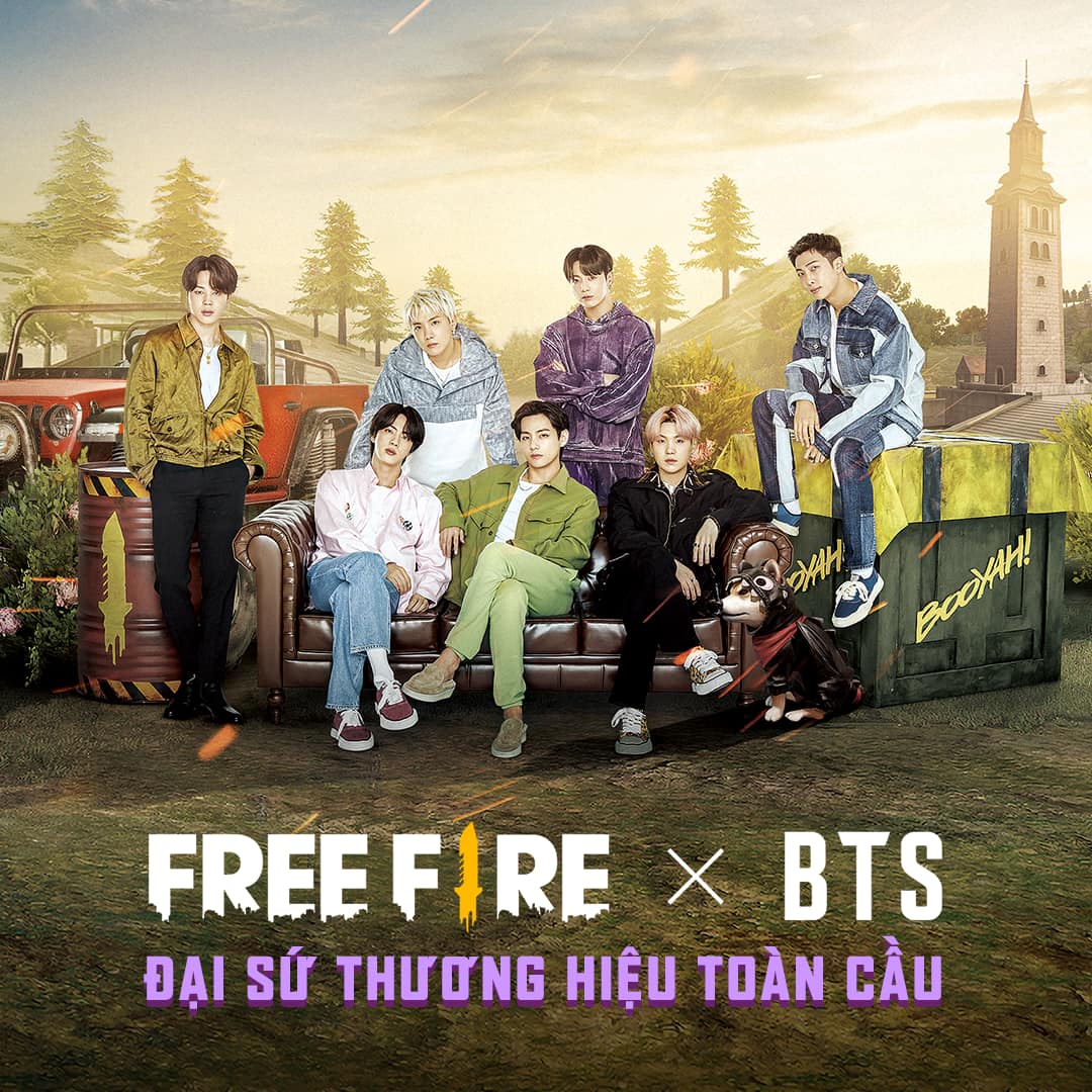 Sự hợp tác giữa Free Fire x BTS chính thức được xác nhận vào tháng 3 năm 2022