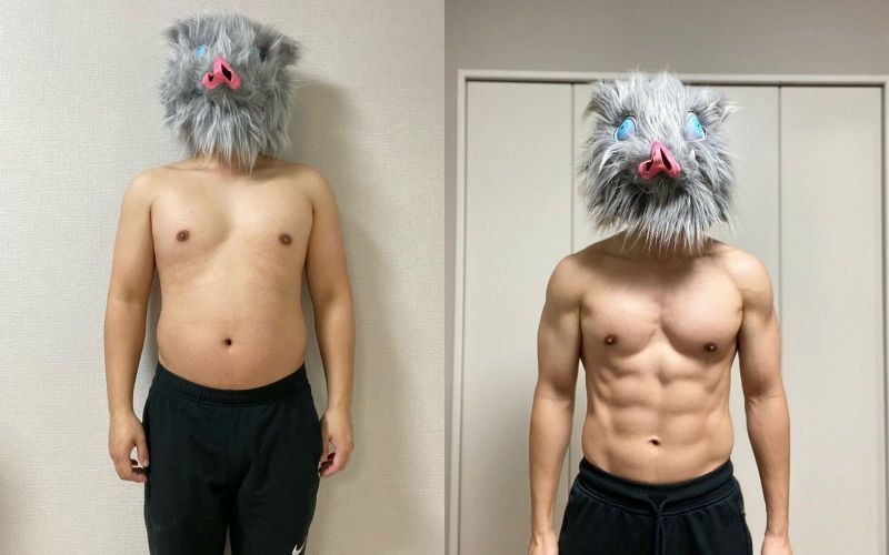 Fan của Thanh Gươm Diệt Quỷ quyết luyện tập để có thân hình 6 múi như Inosuke