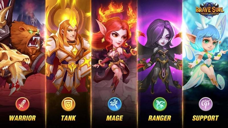 Brave Soul Frozen Dungeon - Thu thập các siêu chiến binh huyền thoại chiến đấu chống lại Dark Titan hung ác