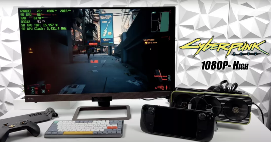 Trong một thử nghiệm mới, Steam Deck có thể kết nối GPU RX 6900 XT để tăng hiệu suất chơi game