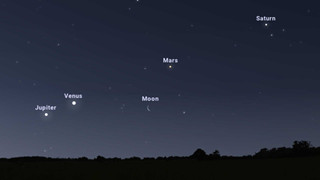 Hiện tượng thiên văn: Sao Thổ, Sao Hỏa, Sao Kim và Sao Mộc sẽ thẳng hàng trước bình minh
