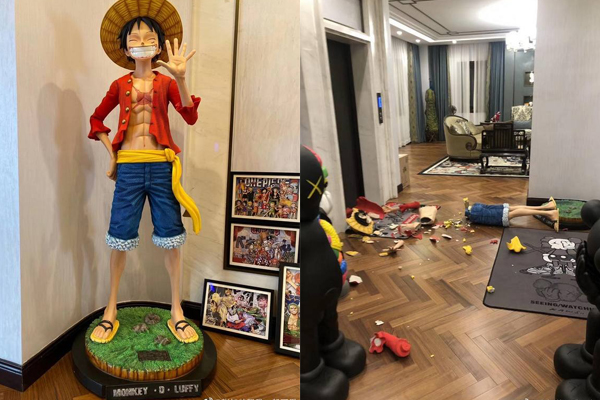Tượng Luffy giá trị cao bị trẻ con làm bể, những gì mà chủ nhân nhận được là "con nít có biết gì đâu"