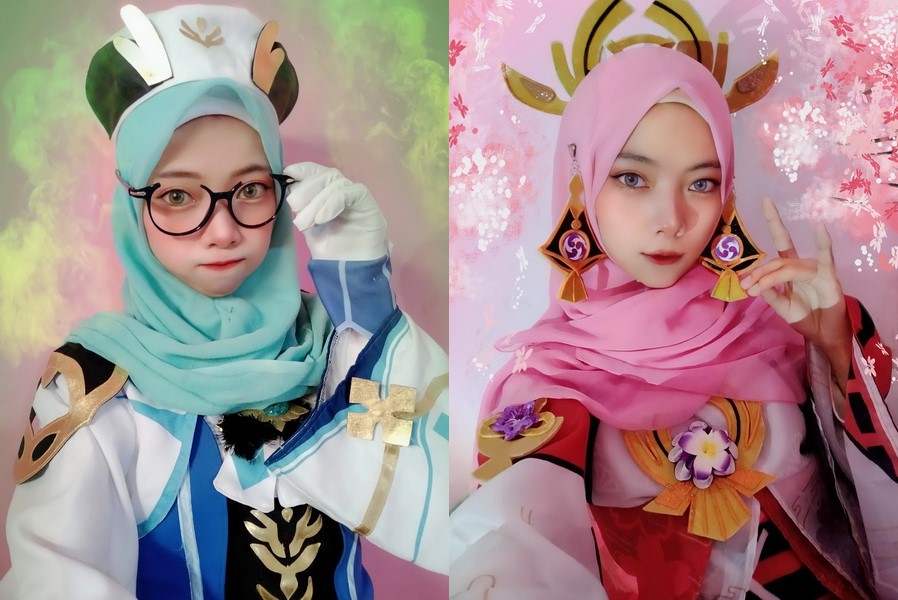 Genshin Impact: Cosplayer hóa thân thành các nhân vật nữ theo chủ đề ngày lễ Lebaran
