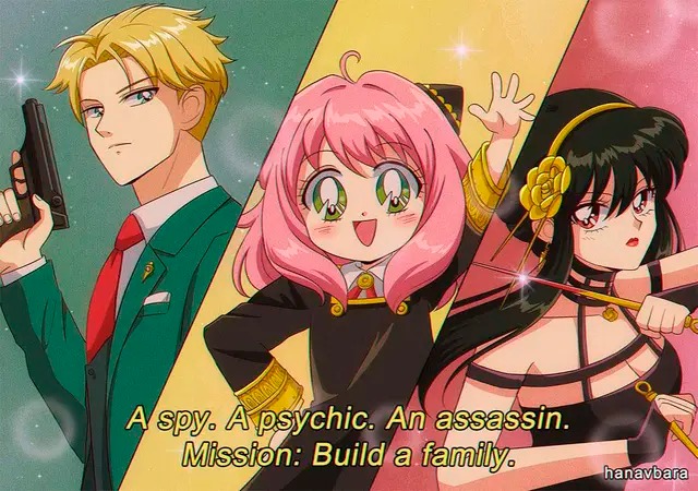 Chiêm ngưỡng gia đình Forger Spy X Family theo phong cách Anime thập niên 90 cực chất
