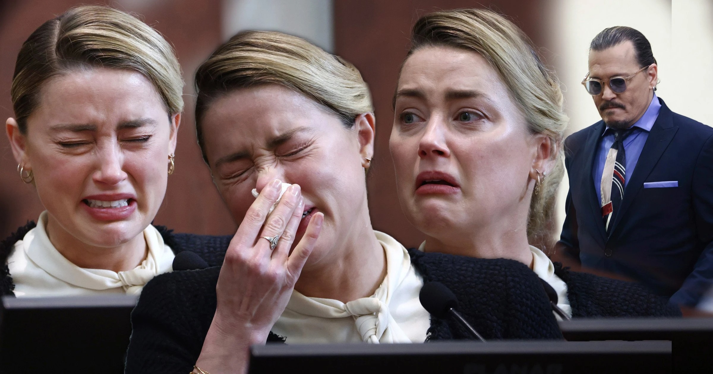 "Chuyên gia" nói gì về những giọt nước mắt "thật trân" của Amber Heard trên phiên tòa?