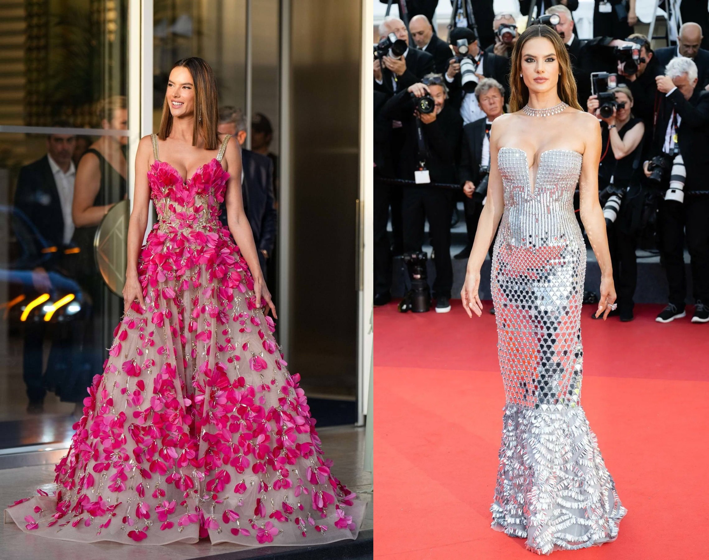 Các người đẹp tích cực lăng xê mốt váy khoét sâu khoe ngực gợi cảm tại LHP Cannes 2022