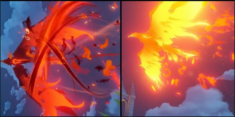 Genshin Impact: So sánh hiệu ứng kĩ năng Trang phục mới của Diluc và skin mặc định