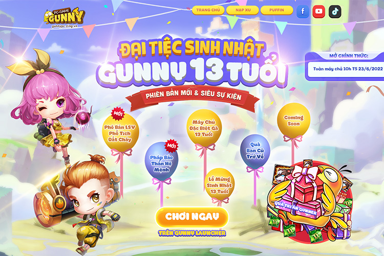 Gunny PC ra mắt “Đại Tiệc Sinh Nhật” mừng tuổi mới