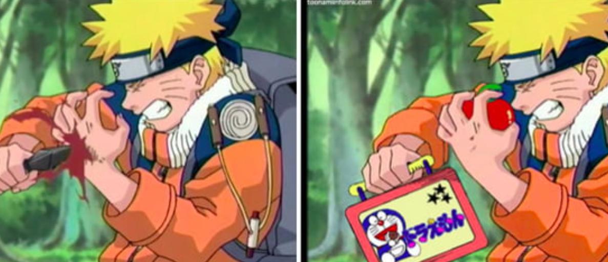 Anime Naruto và những pha 'censored' đi vào lòng đất: Che thế này thì chịu!