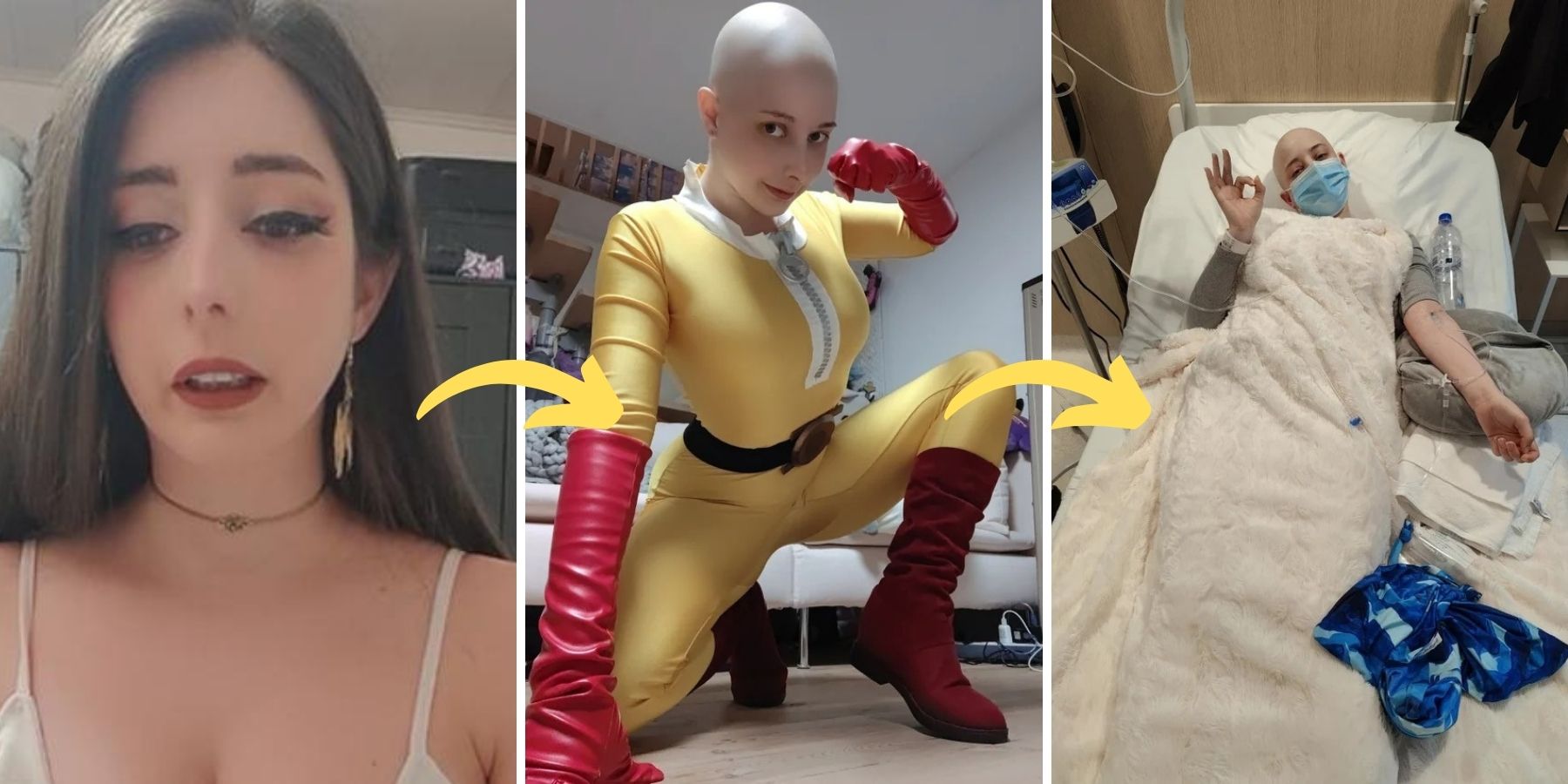 Nữ bệnh nhân ung thư mạnh mẽ cosplay Saitama One Punch Man khiến CĐM cảm phục!
