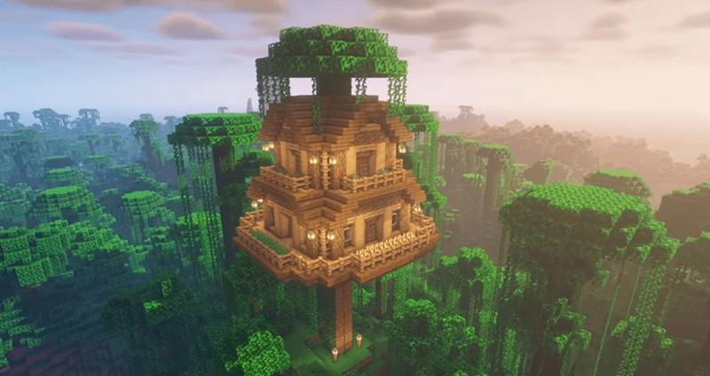 Minecraft: 10 biệt phủ trong rừng đẹp nhất trong thế giới khối vuông