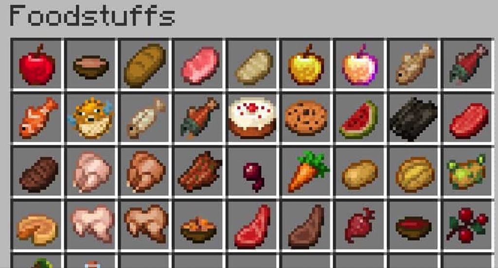 Tổng hợp 5 món ăn tốt nhất để hồi máu, trị trương trong Minecraft 1.19