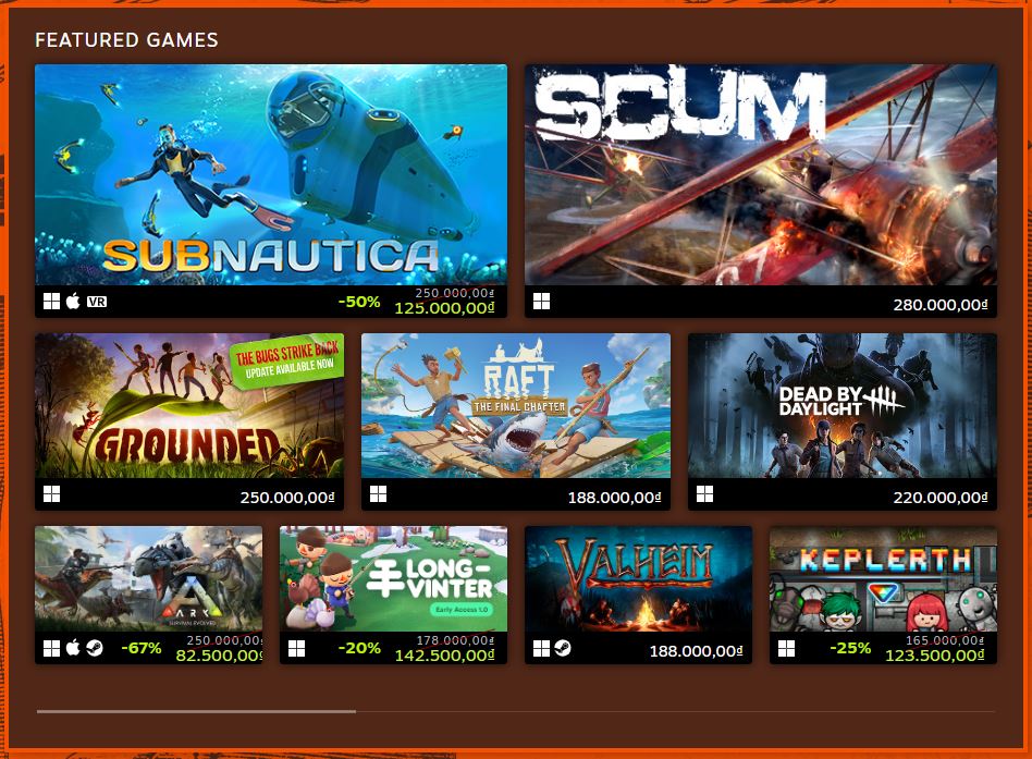 Lễ hội sinh tồn trên Steam bắt đầu với hàng chục tựa game có giá hấp dẫn