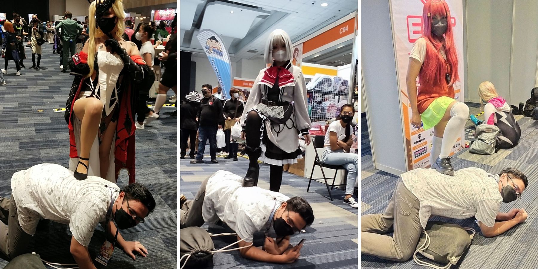 Chết cười với thanh niên wibu đi sự kiện anime manga để được các coser đạp lên người!